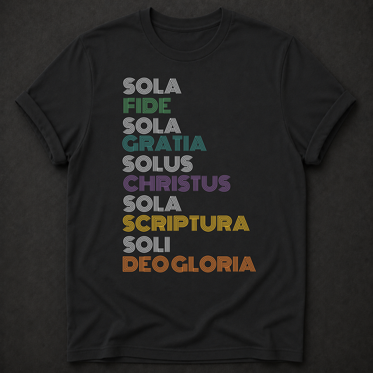 Five Solas Reformation Christian T-Shirt - Reformed apparel
