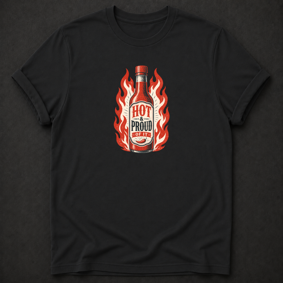 Hot & Proud of It T-Shirt – Funny Vintage Hot Sauce Foodie Tee