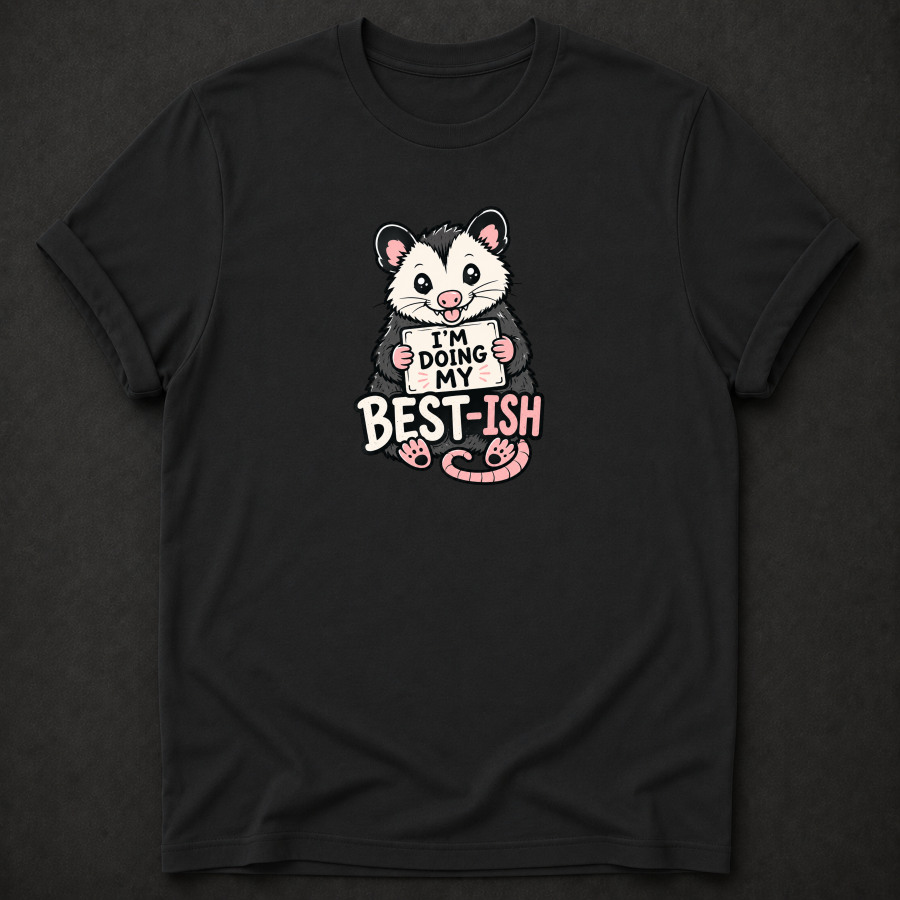 I'm Doing My Best-ish Opossum T-Shirt – Funny Sarcastic Tee