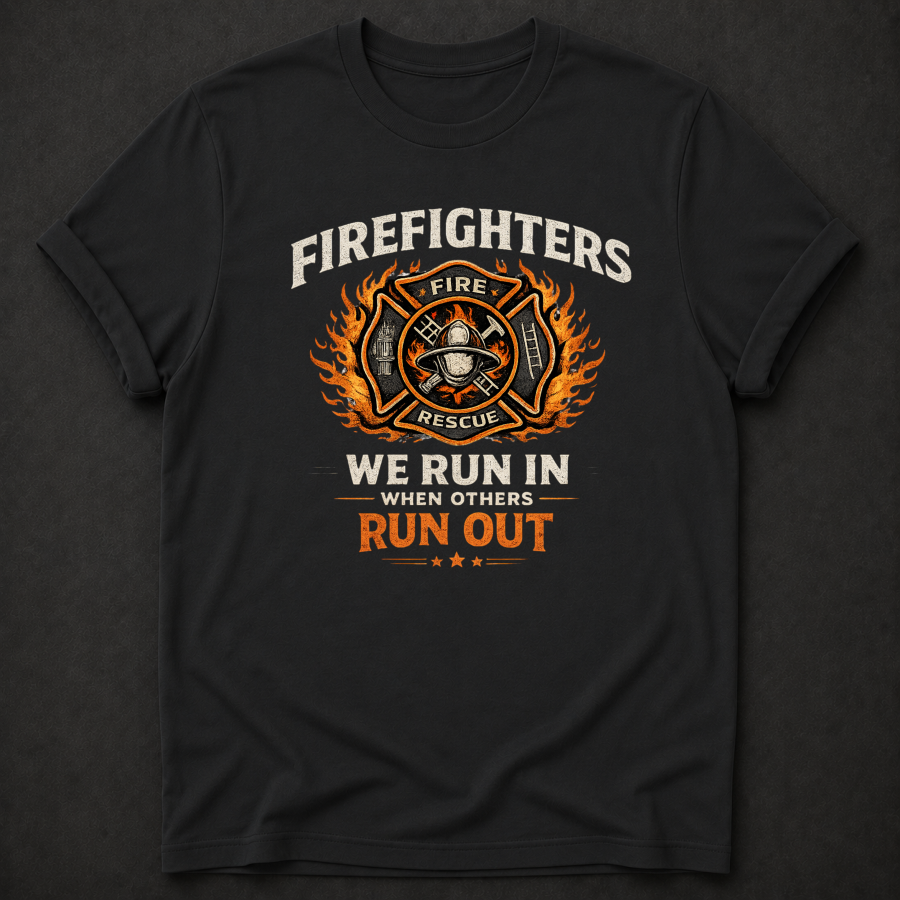 Firefighter T-Shirt | We Run In When Others Run Out