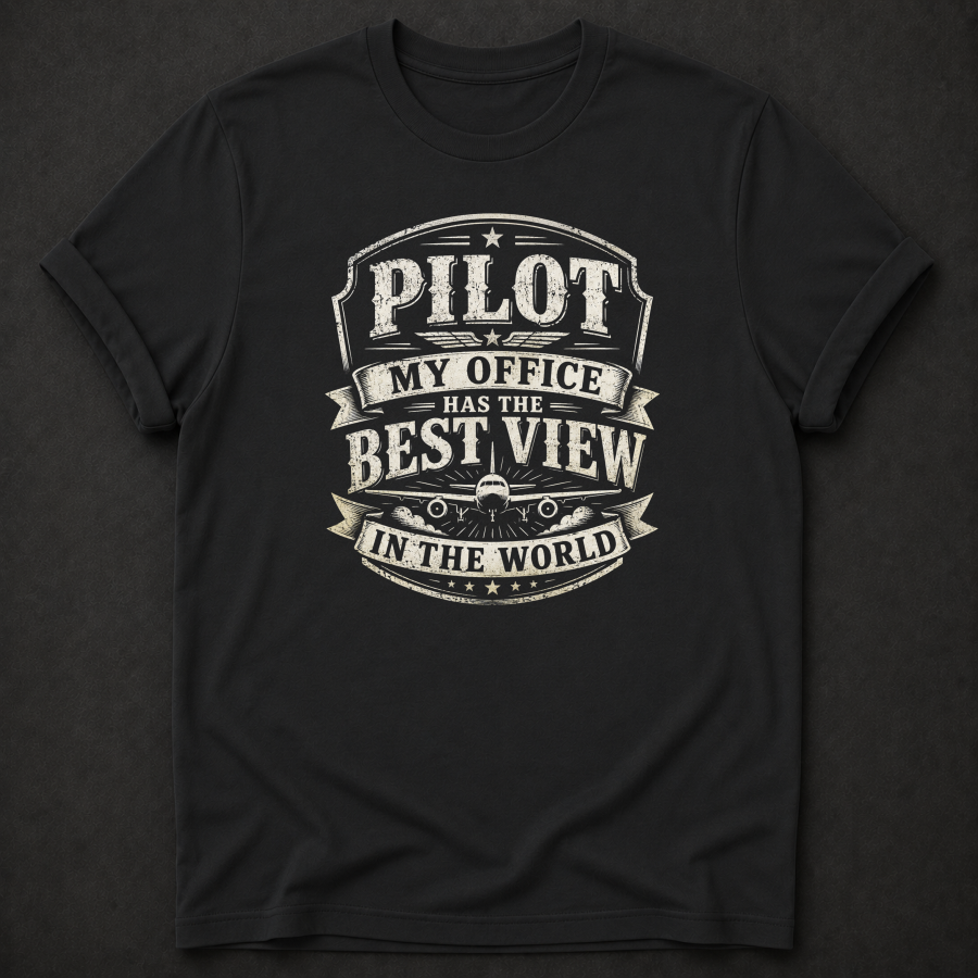 Pilot T-Shirt | My Office Has The Best View In The World