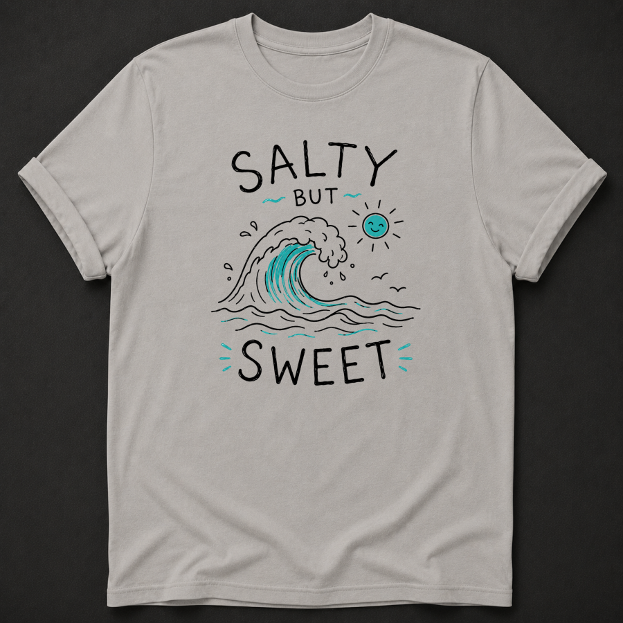 Salty But Sweet T-Shirt - Ocean Wave Beach Graphic Tee