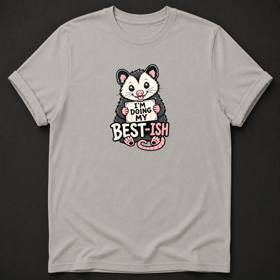 I'm Doing My Best-ish Opossum T-Shirt – Funny Sarcastic Tee