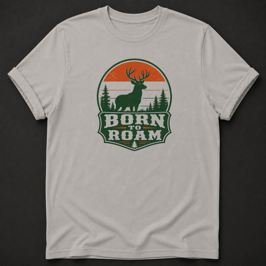 Born to Roam Deer T-Shirt – Vintage Outdoor Hunting Shirt