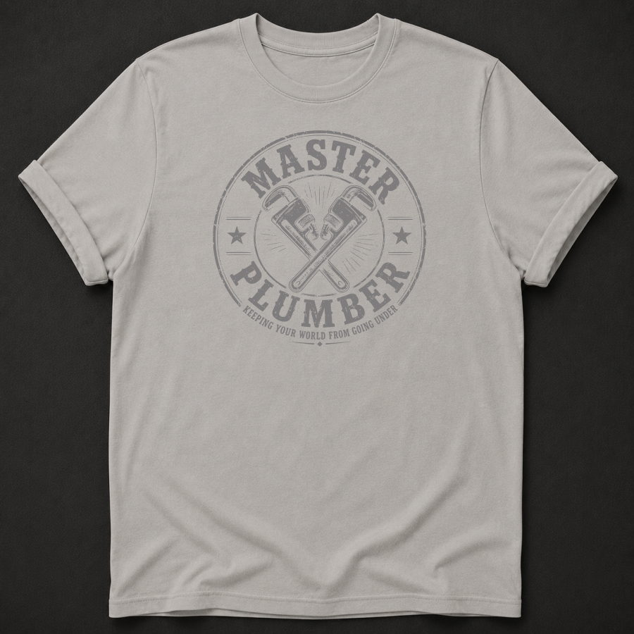 Master Plumber T-Shirt | Keeping Your World From Going Under