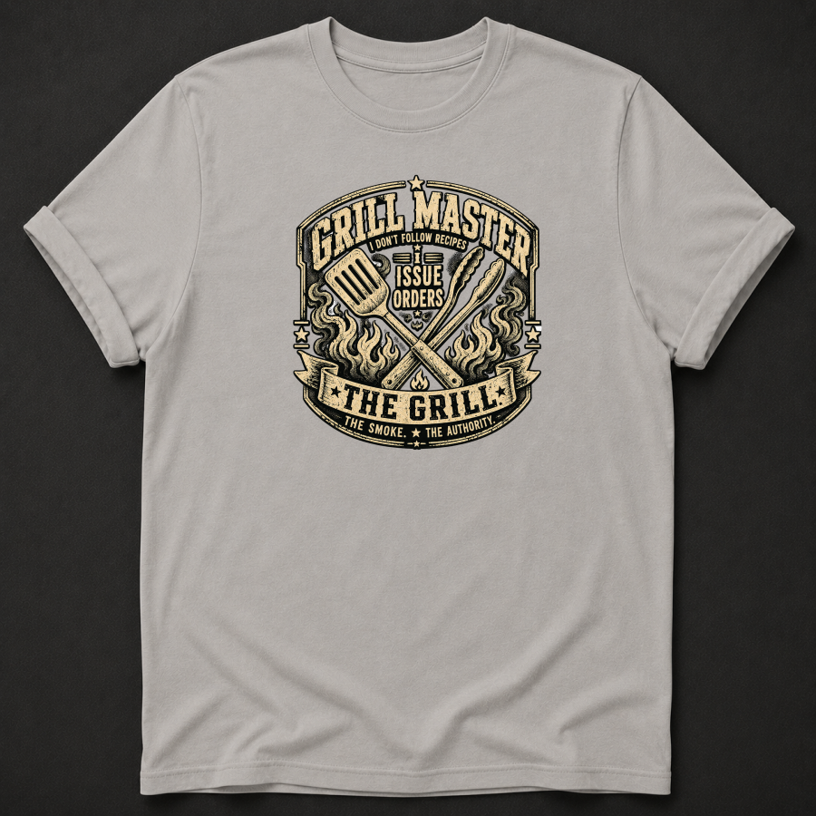 Grill Master I Issue Orders T-Shirt - Funny BBQ Grill Master Graphic Tee