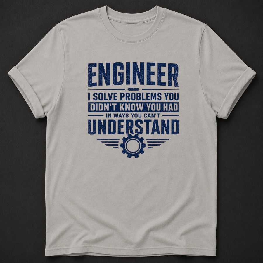 Funny Engineer T-Shirt | I Solve Problems You Didn't Know You Had