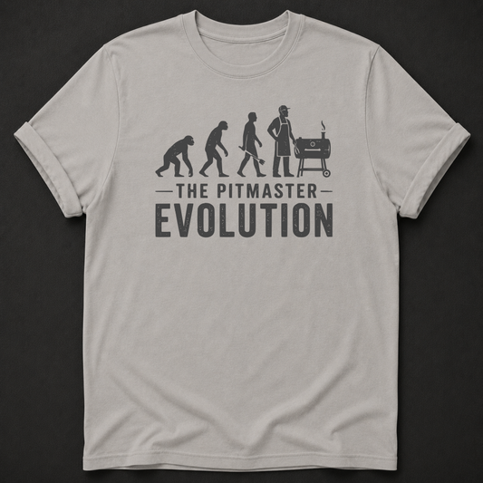 The Pitmaster Evolution Tee - funny BBQ grilling t-shirt