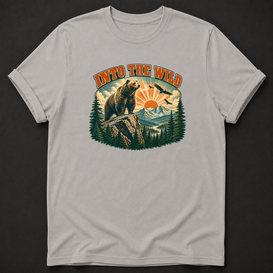 Into The Wild T-Shirt - Bear Mountain Outdoor Graphic Tee