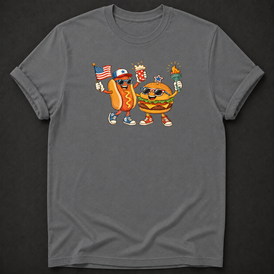 Hot Dog & Burger Freedom Squad Tee
