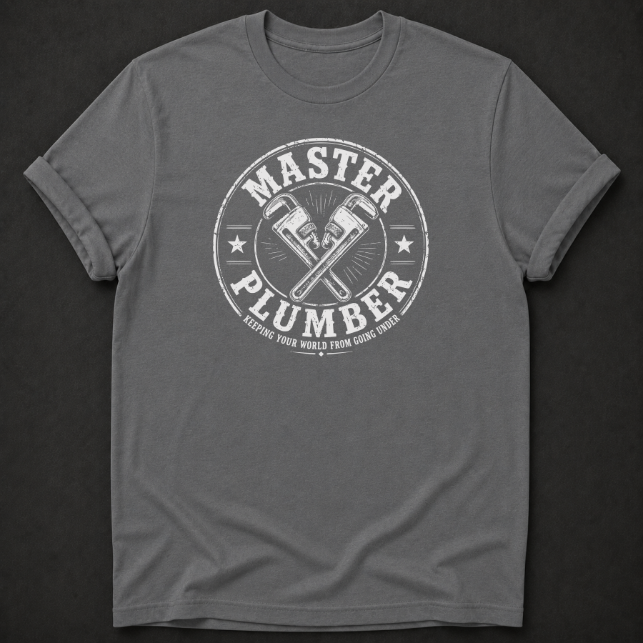 Master Plumber T-Shirt | Keeping Your World From Going Under