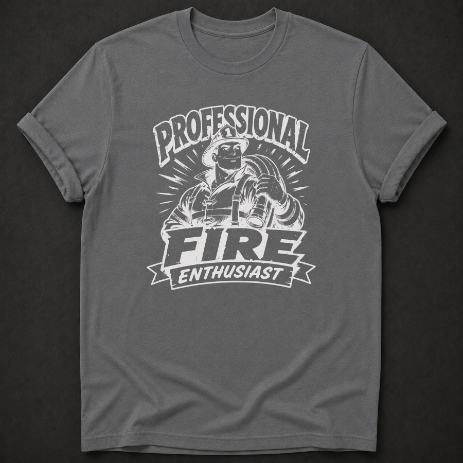 Funny Firefighter T-Shirt | Professional Fire Enthusiast