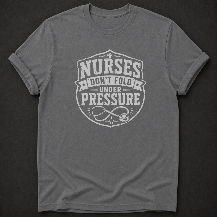 Nurses Dont Fold Under Pressure T-Shirt - nurse appreciation tee