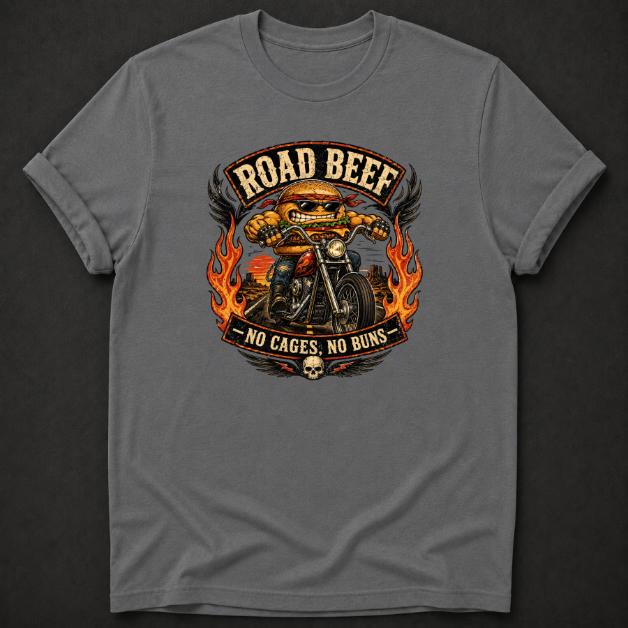 Road Beef: No Cages, No Buns Tee