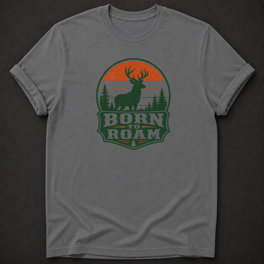 Born to Roam Deer T-Shirt – Vintage Outdoor Hunting Shirt