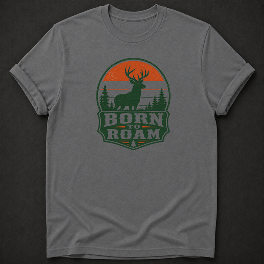 Born to Roam Deer T-Shirt – Vintage Outdoor Hunting Shirt