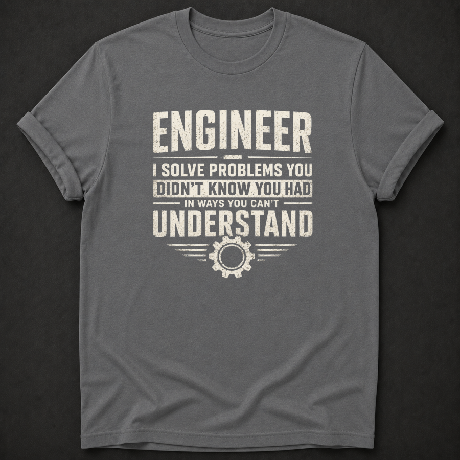 Funny Engineer T-Shirt | I Solve Problems You Didn't Know You Had