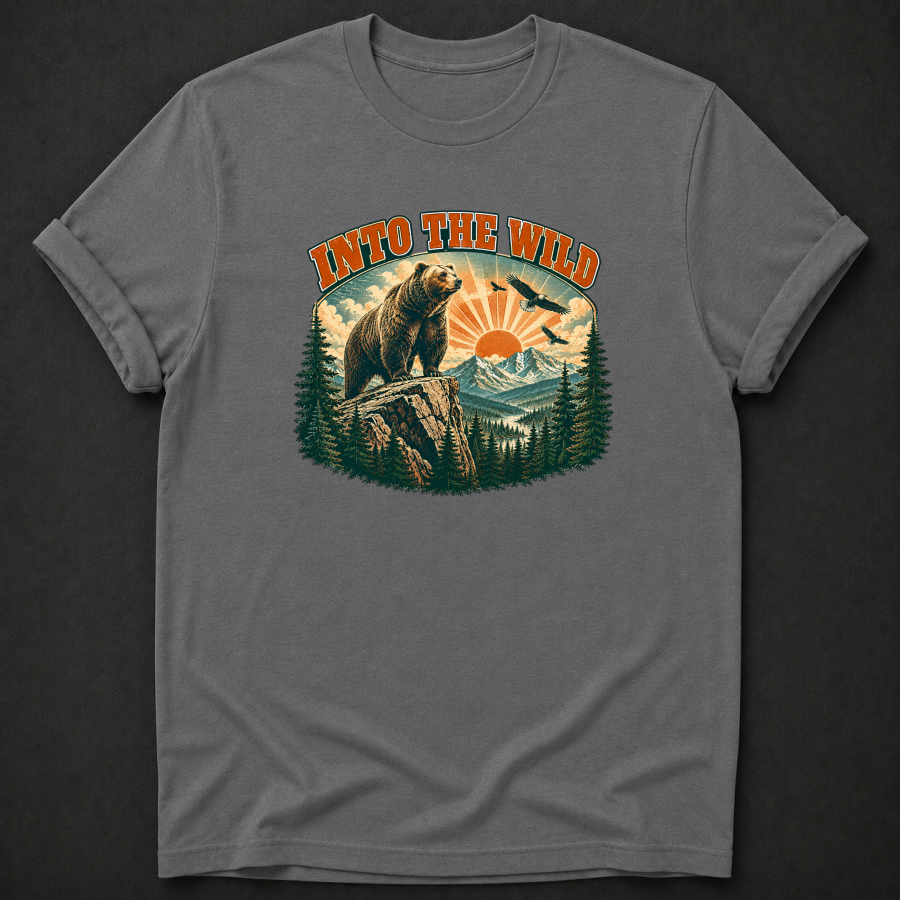 Into The Wild T-Shirt - Bear Mountain Outdoor Graphic Tee