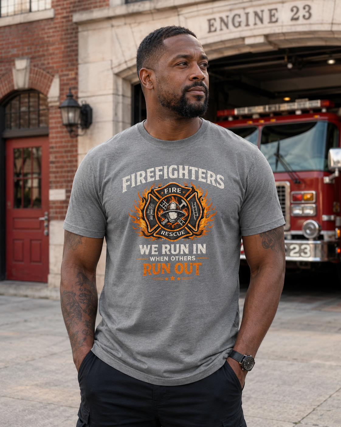 Firefighter T-Shirt | We Run In When Others Run Out