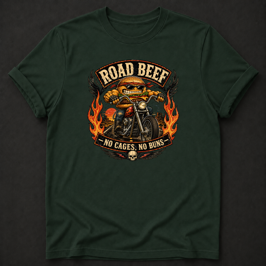 Road Beef: No Cages, No Buns Tee