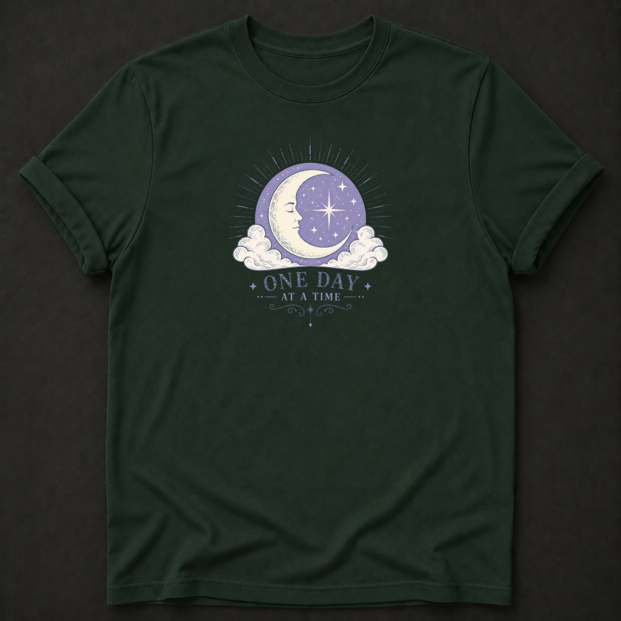 One Day At A Time T-Shirt – Celestial Wellness Graphic Tee