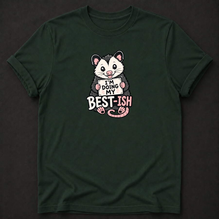 I'm Doing My Best-ish Opossum T-Shirt – Funny Sarcastic Tee