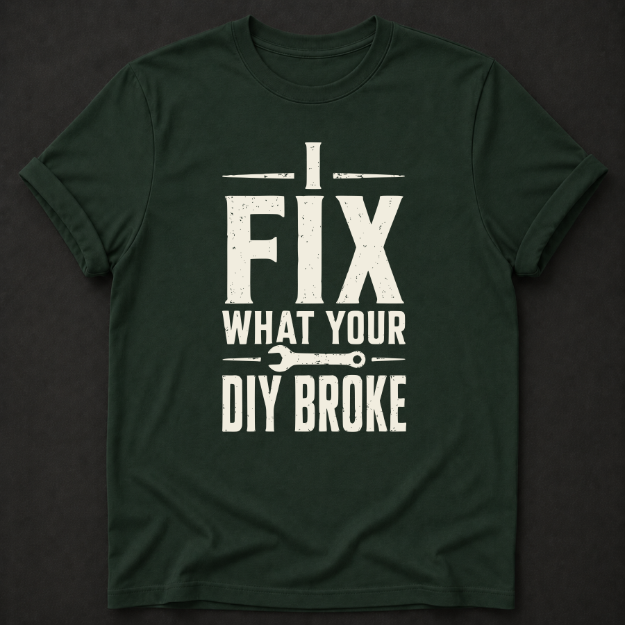 I Fix What Your DIY Broke Tee - funny handyman t-shirt