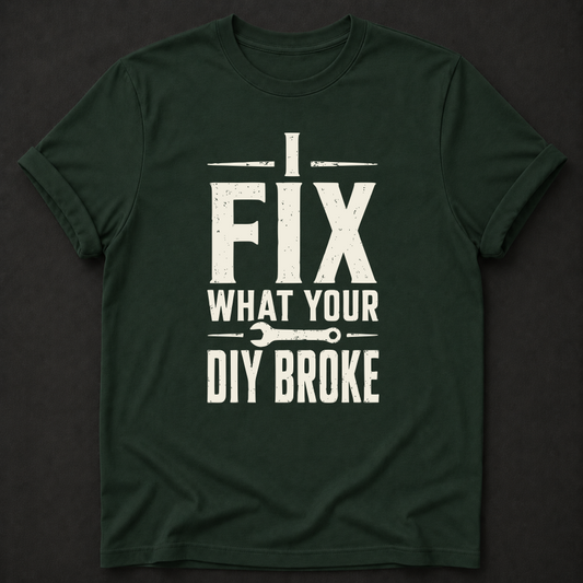 I Fix What Your DIY Broke Tee - funny handyman t-shirt