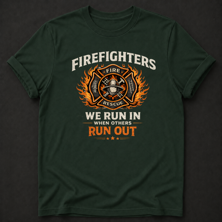 Firefighter T-Shirt | We Run In When Others Run Out