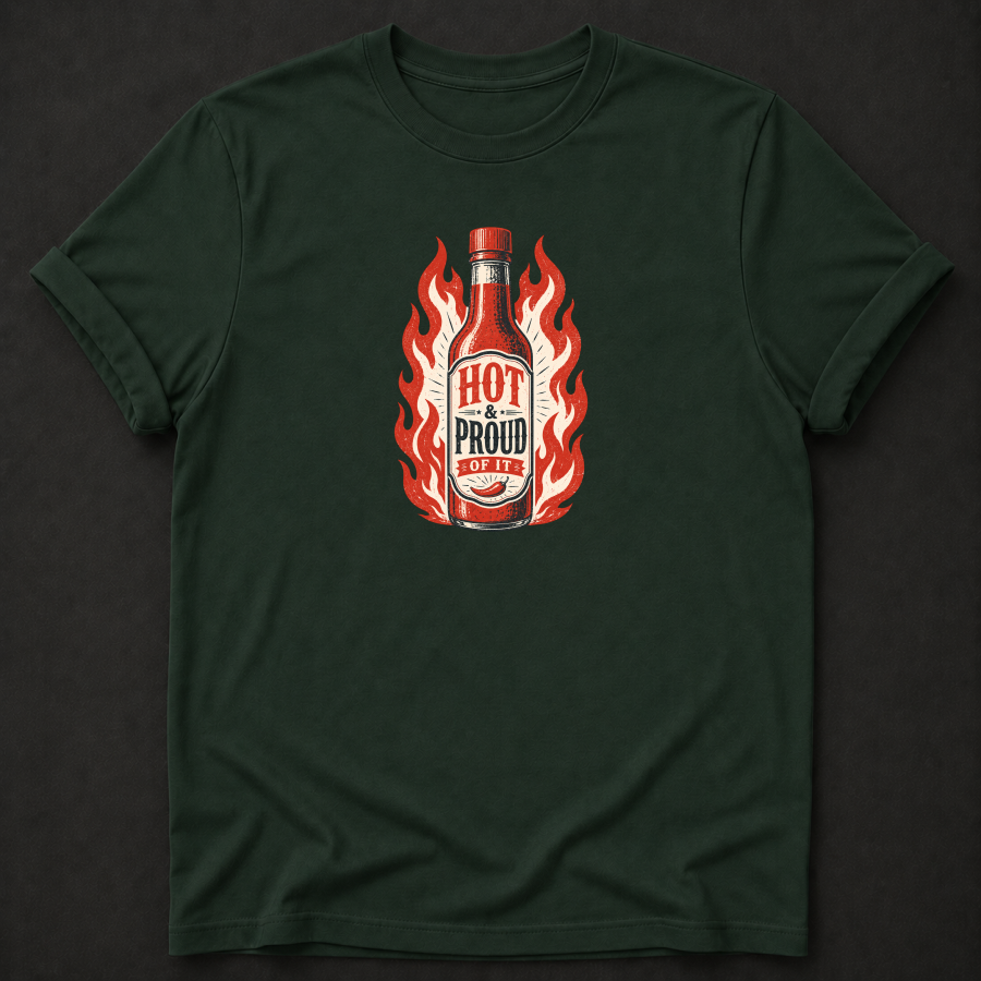 Hot & Proud of It T-Shirt – Funny Vintage Hot Sauce Foodie Tee