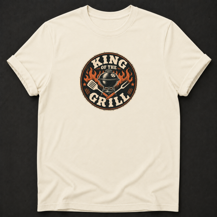 King Of The Grill T-Shirt - BBQ Dad Grilling Graphic Tee