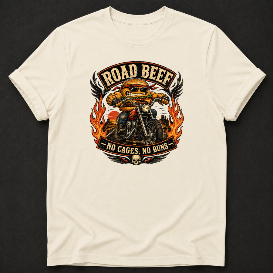Road Beef: No Cages, No Buns Tee