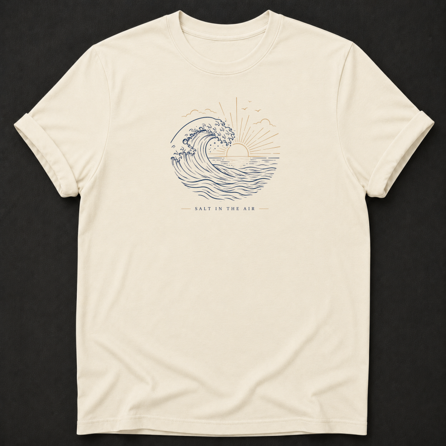 Salt In The Air T-Shirt - Ocean Wave Outdoor Graphic Tee