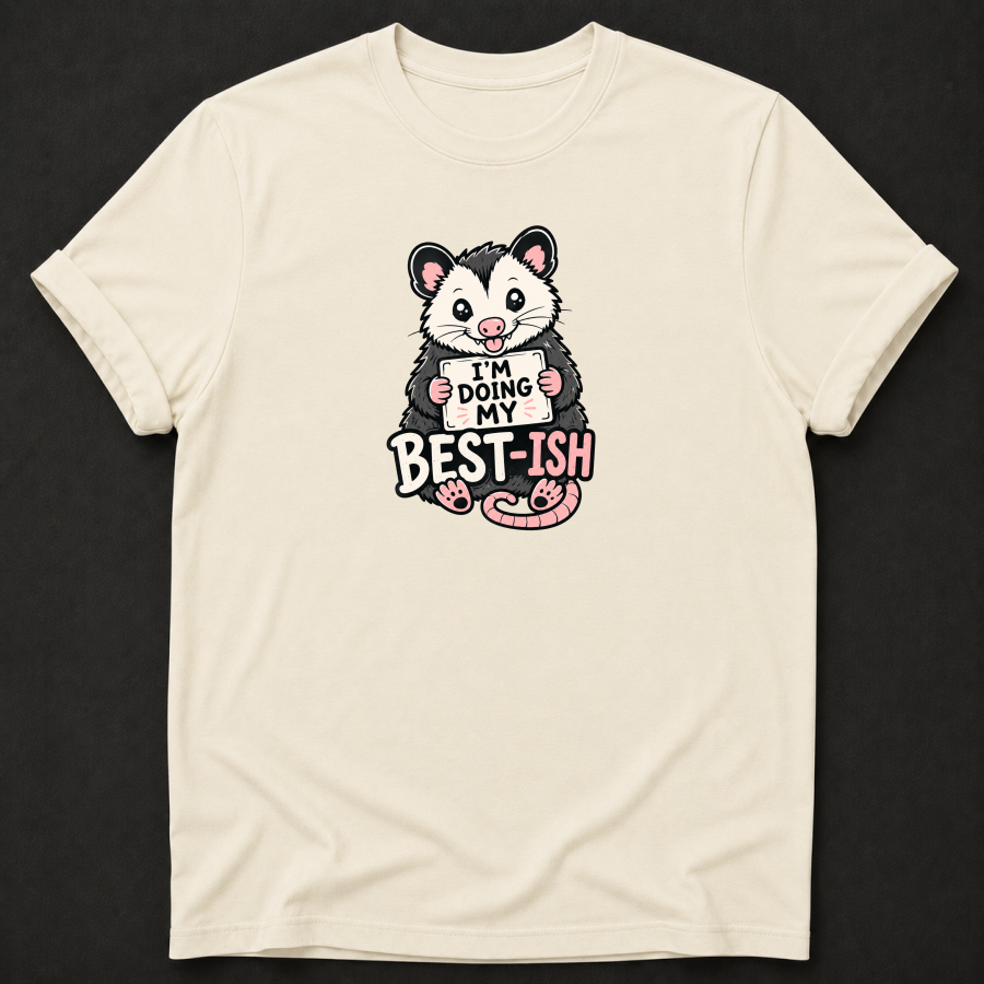I'm Doing My Best-ish Opossum T-Shirt – Funny Sarcastic Tee