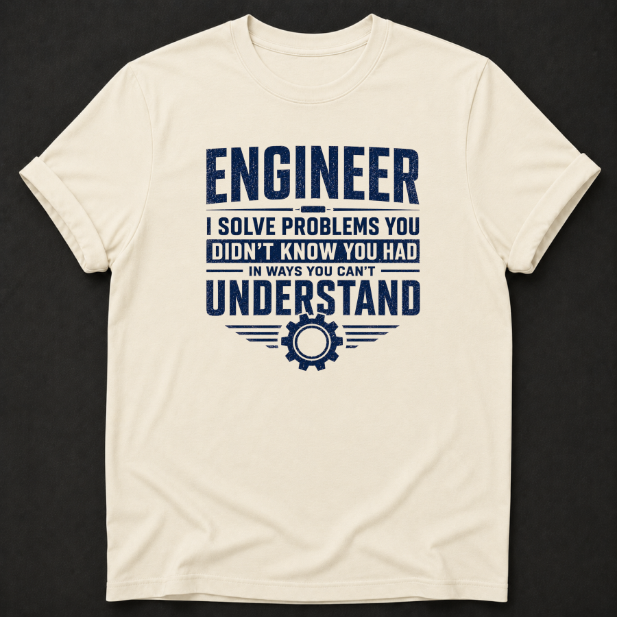 Funny Engineer T-Shirt - I Solve Problems You Didnt Know You Had