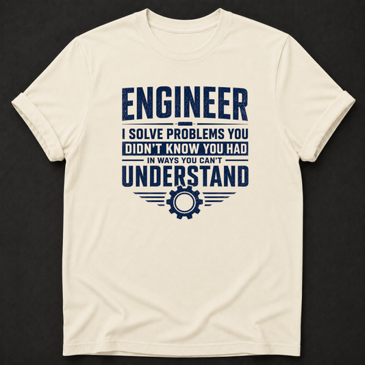 Funny Engineer T-Shirt - I Solve Problems You Didnt Know You Had