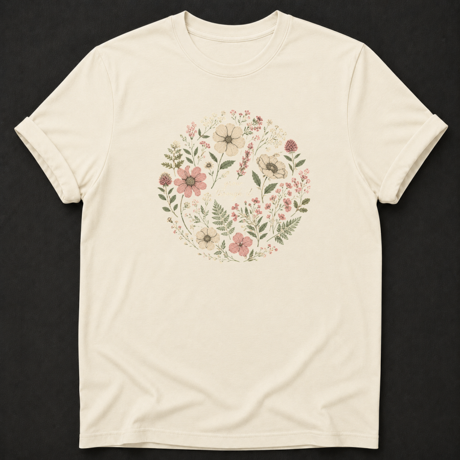 Grow Through It T-Shirt - Floral Botanical Wellness Graphic Tee