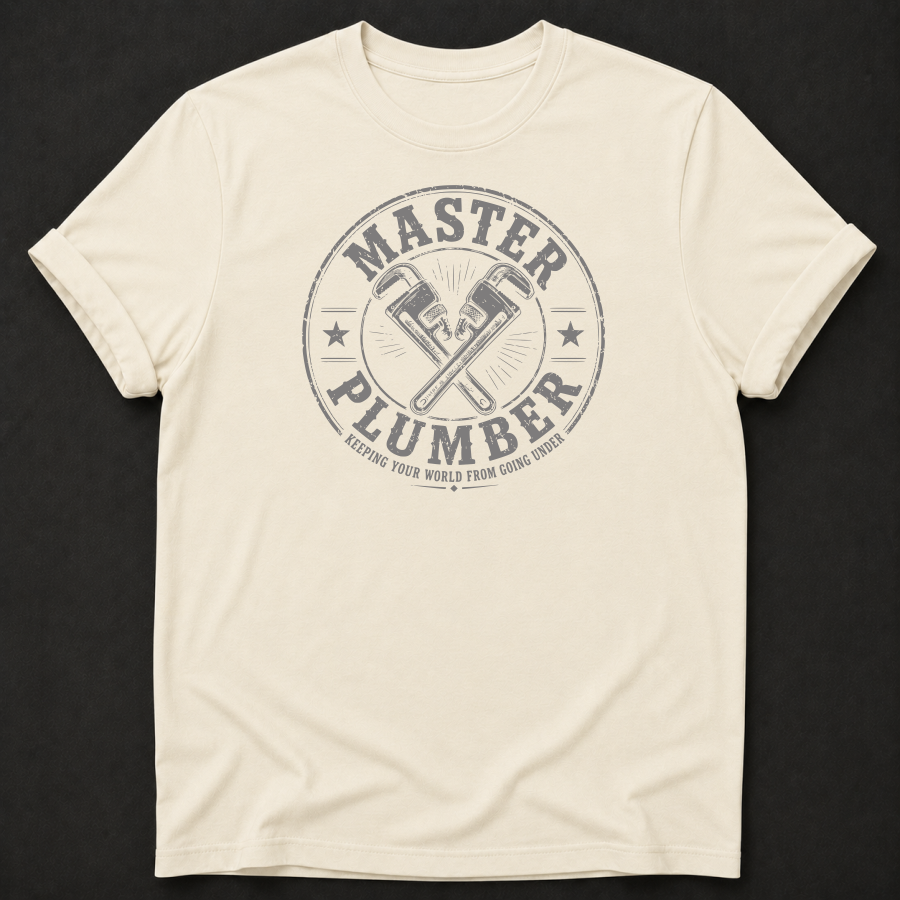Master Plumber T-Shirt | Keeping Your World From Going Under