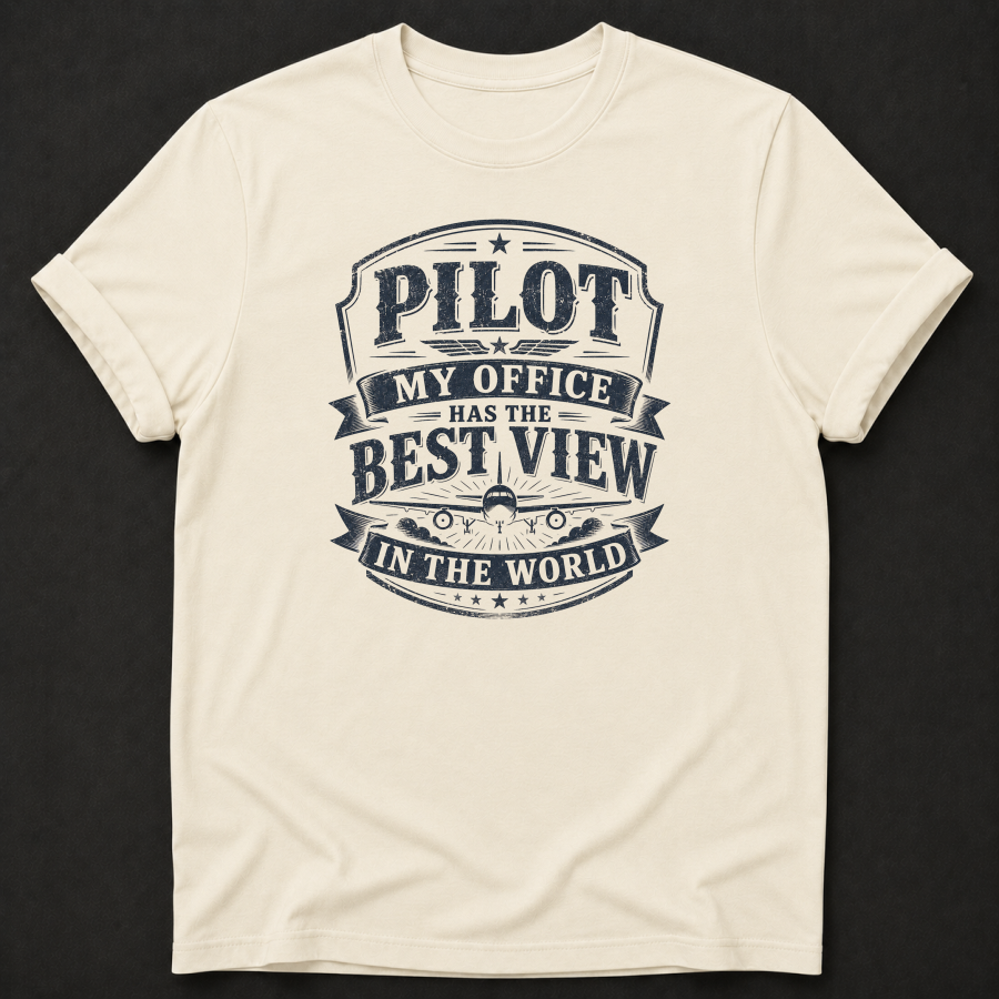 Pilot T-Shirt | My Office Has The Best View In The World