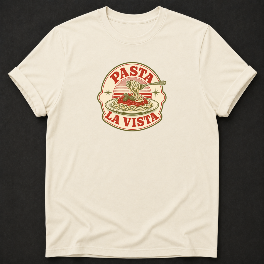 Pasta La Vista T-Shirt – Funny Vintage Spaghetti Foodie Tee