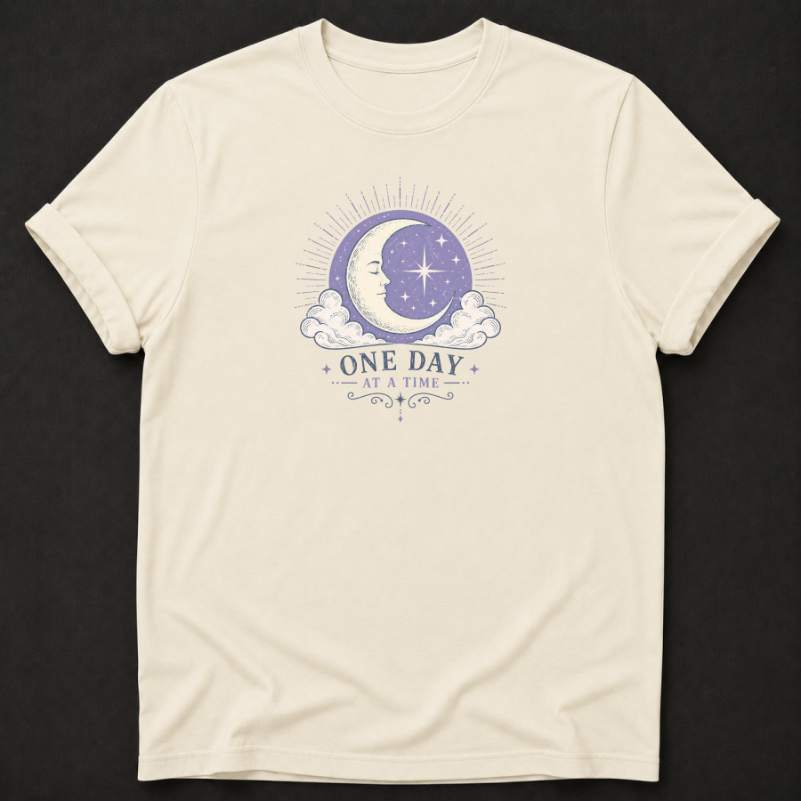 One Day At A Time T-Shirt – Celestial Wellness Graphic Tee