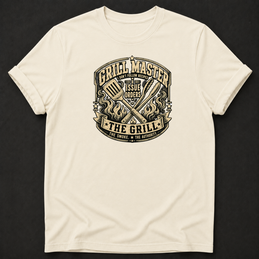 Grill Master I Issue Orders T-Shirt - Funny BBQ Grill Master Graphic Tee