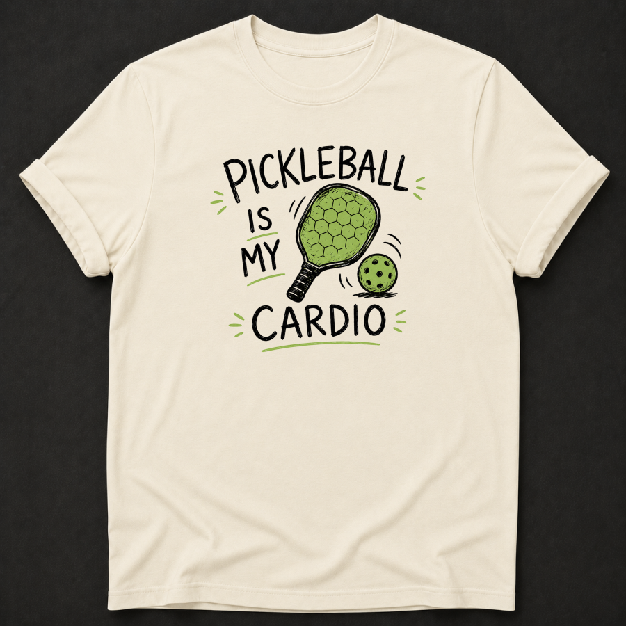 Pickleball Is My Cardio T-Shirt - Funny Pickleball Graphic Tee