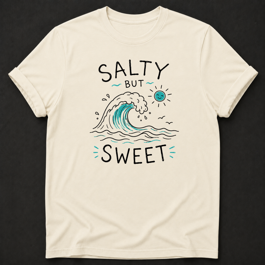 Salty But Sweet T-Shirt - Ocean Wave Beach Graphic Tee