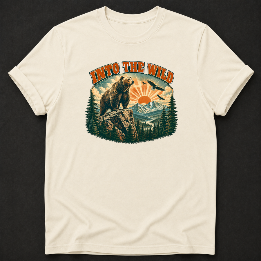 Into The Wild T-Shirt - Bear Mountain Outdoor Graphic Tee