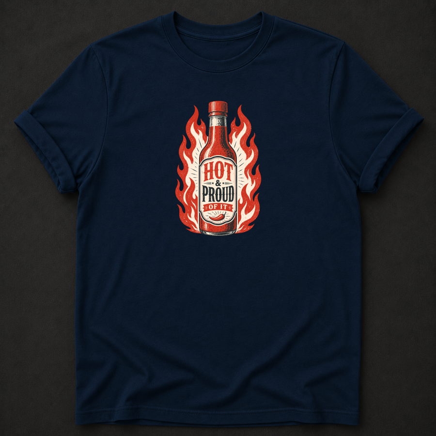 Hot & Proud of It T-Shirt – Funny Vintage Hot Sauce Foodie Tee