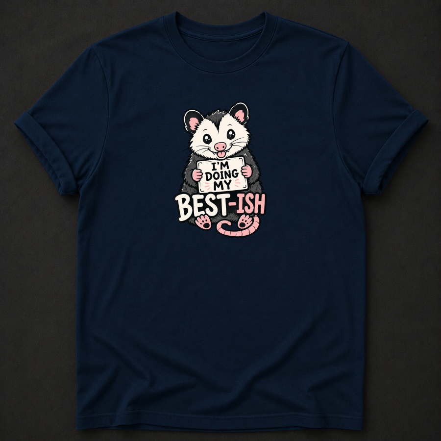 I'm Doing My Best-ish Opossum T-Shirt – Funny Sarcastic Tee
