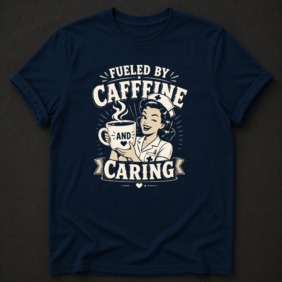 Fueled by Caffeine and Caring Nurse T-Shirt