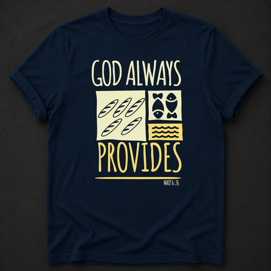 God Always Provides Tee — Matthew 6:26