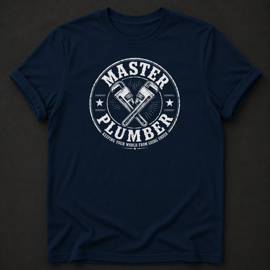 Master Plumber T-Shirt | Keeping Your World From Going Under